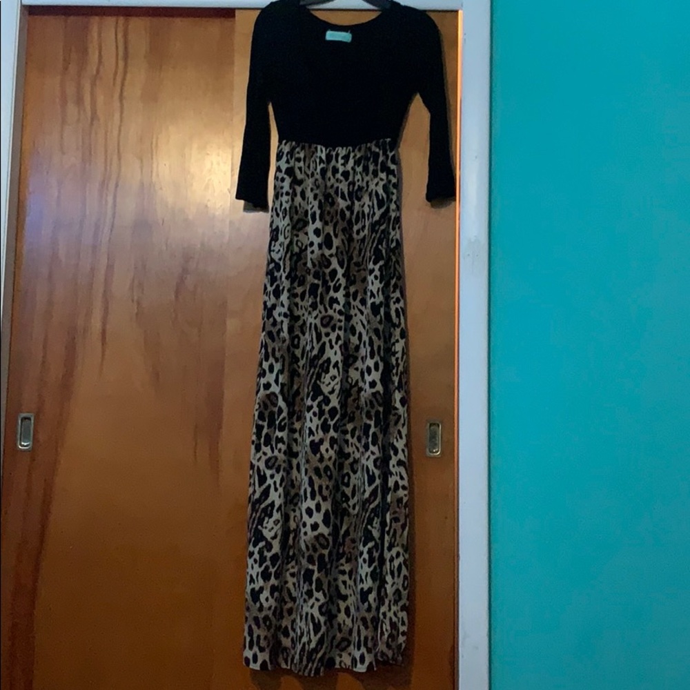 Fully flair cheetah print dress